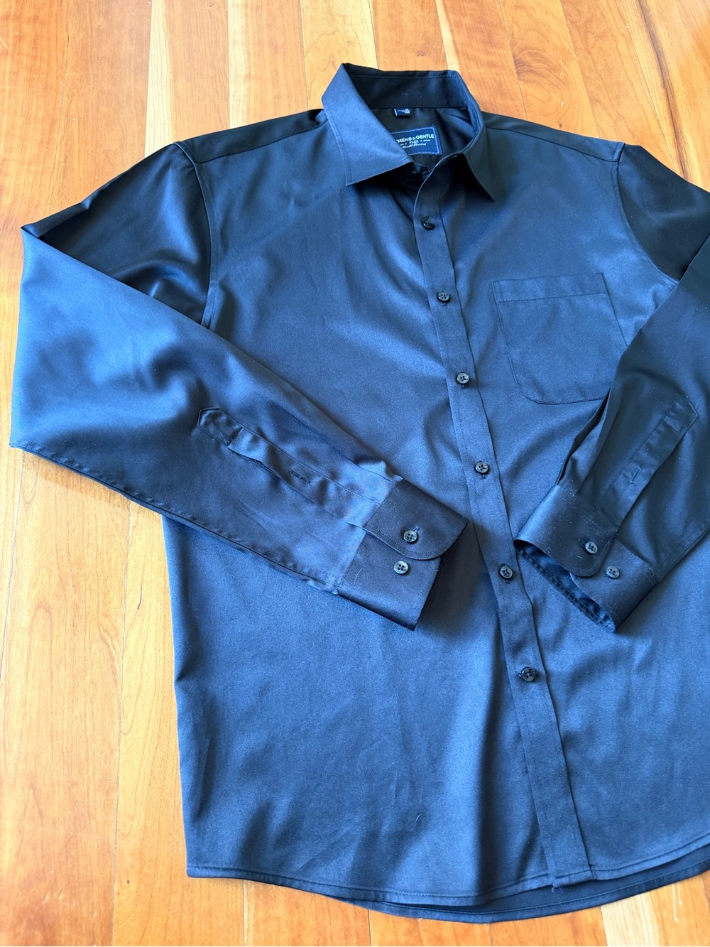 Alimens & Gentle men’s silky back dress shirt button down luxury size medium